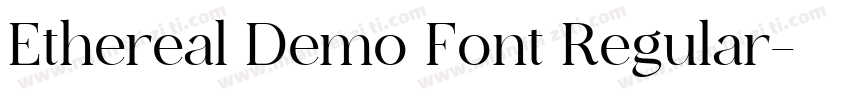 Ethereal Demo Font Regular字体转换